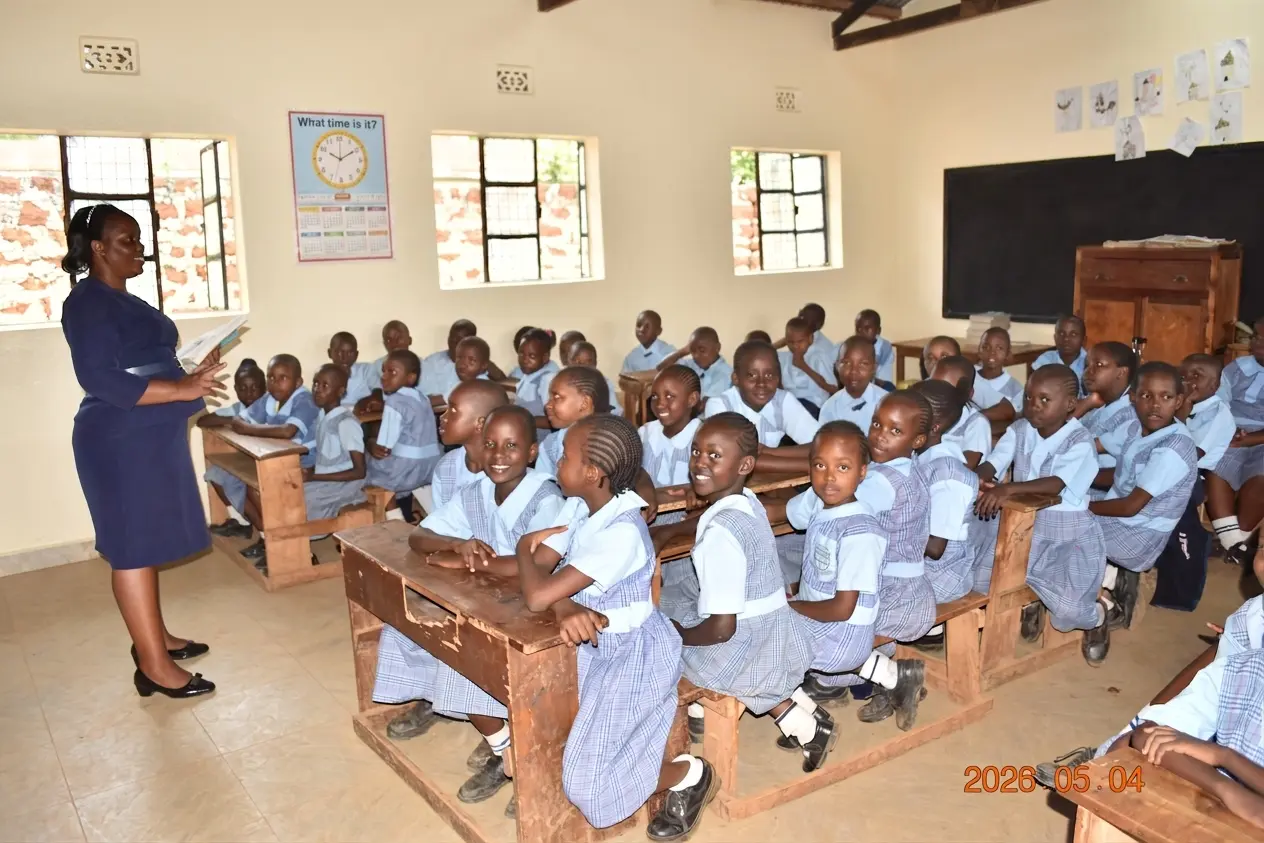 An upper primary class in session